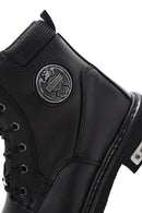 Harley Davidson Men's Black Jim Leather Zippered Boots | Derimod