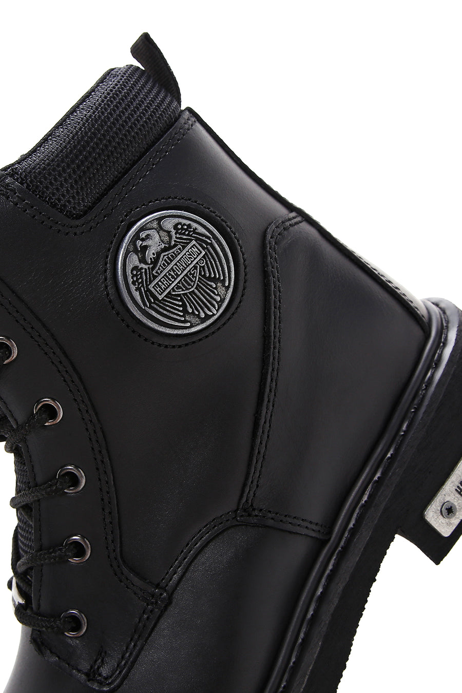 Harley Davidson Erkek Siyah Jim Deri Fermuarlı Bot