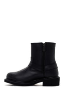 Harley Davidson Erkek Siyah Estes Fermuarlı Deri Bot | Derimod