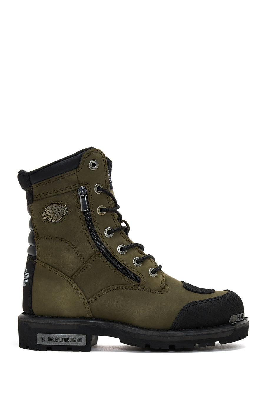 Harley Davidson Men's Green Riddick Leather Boots 025M100552 | Derimod