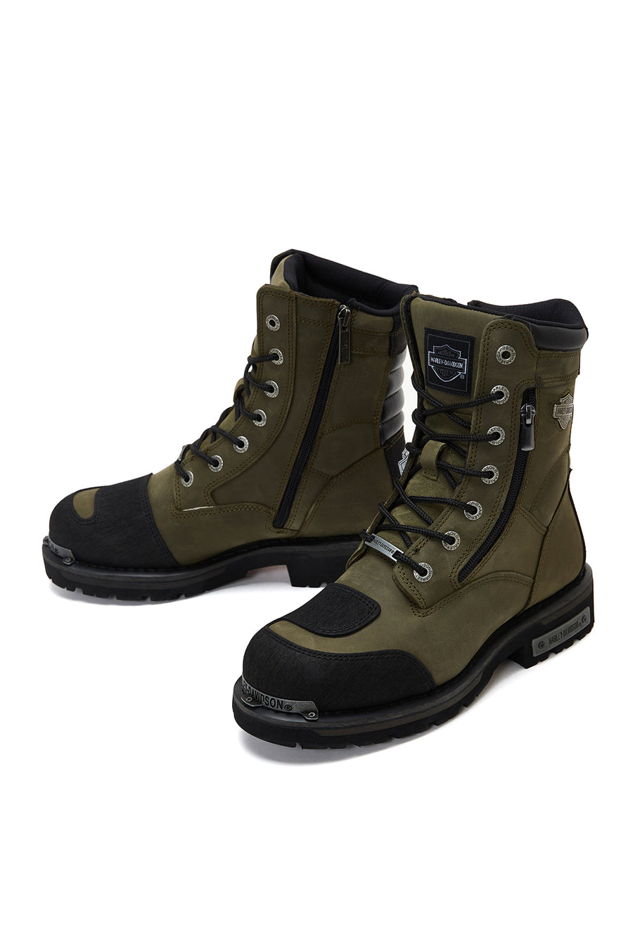 Harley Davidson Men's Green Riddick Leather Boots