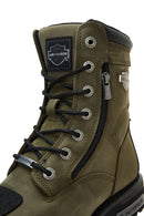 Harley Davidson Men's Green Riddick Leather Boots | Derimod