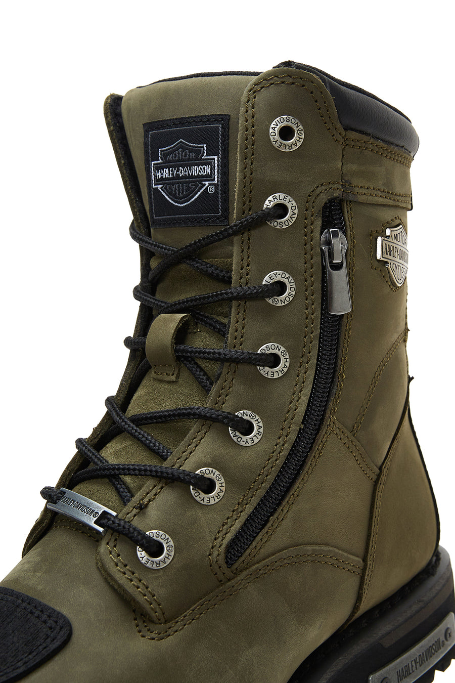Harley Davidson Men's Green Riddick Leather Boots