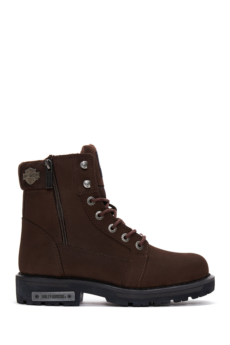 Harley Davidson Men's Dark Brown Nogales Nubuck Leather Boots 025M100715 | Derimod