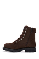 Harley Davidson Men's Dark Brown Nogales Nubuck Leather Boots | Derimod