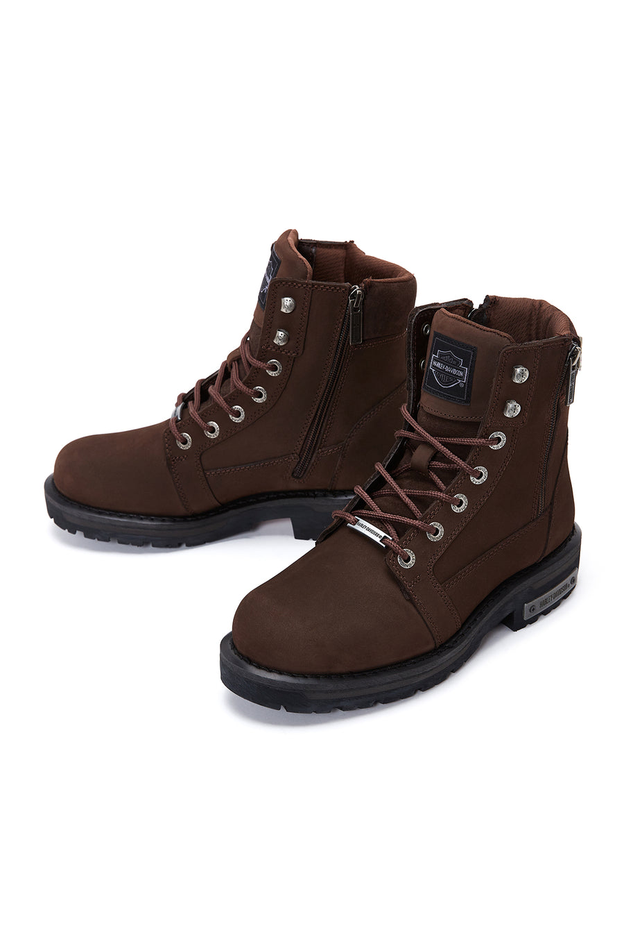 Harley Davidson Men's Dark Brown Nogales Nubuck Leather Boots