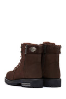 Harley Davidson Men's Dark Brown Nogales Nubuck Leather Boots | Derimod