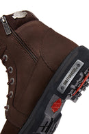 Harley Davidson Men's Dark Brown Nogales Nubuck Leather Boots | Derimod