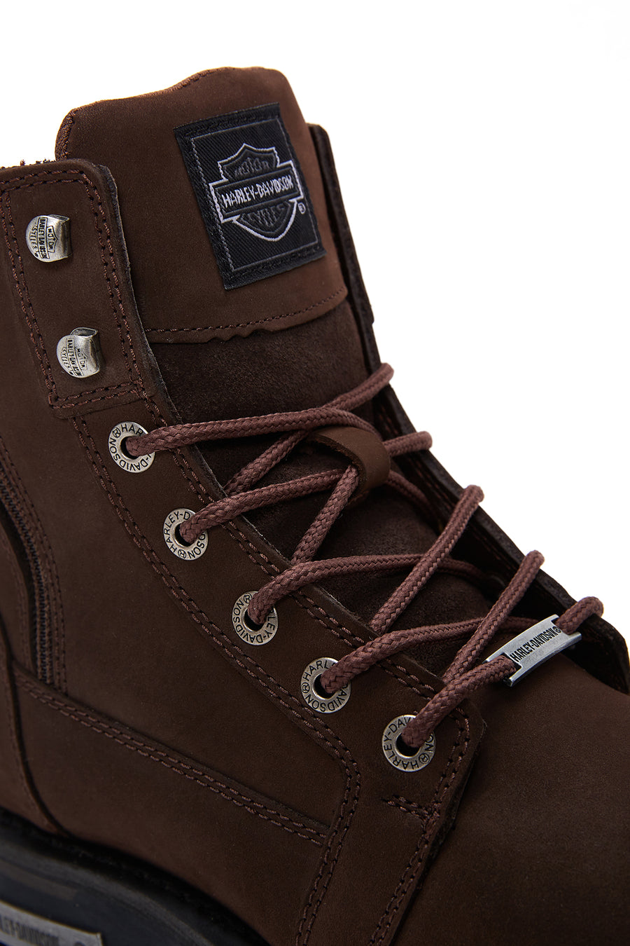 Harley Davidson Men's Dark Brown Nogales Nubuck Leather Boots