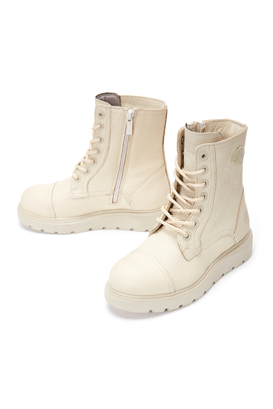 Harley Davidson Women's Beige Tums Boot Leather Boots