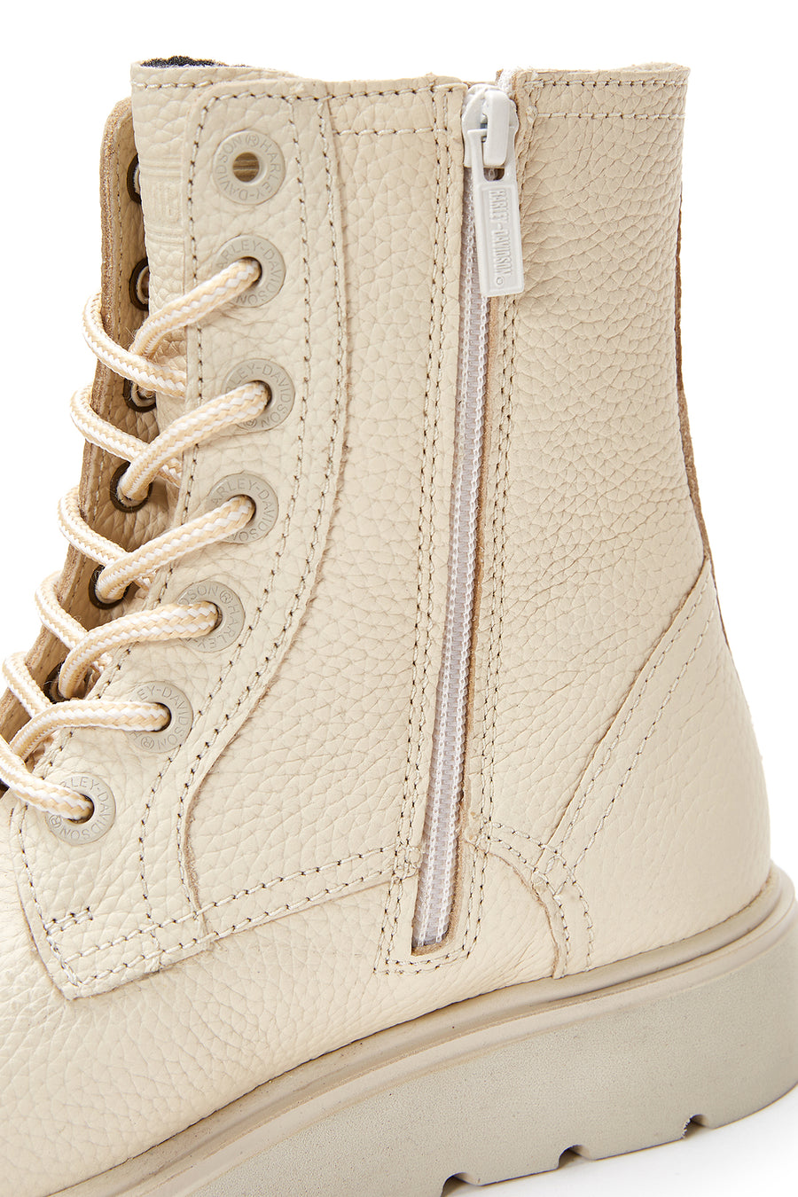 Harley Davidson Women's Beige Tums Boot Leather Boots