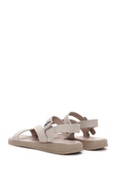 Women's Mink Ankle Strap Leather Sandals | Derimod