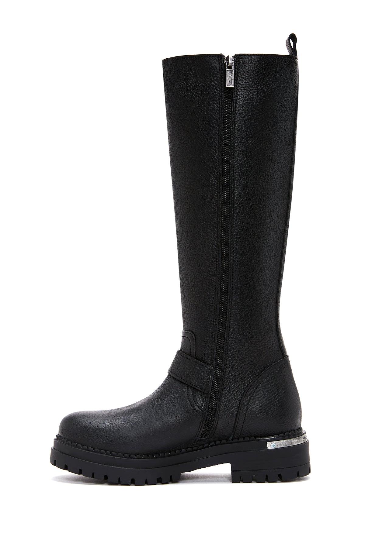 Harley Davidson Kadın Siyah Trouble Fermuarlı Deri Çizme