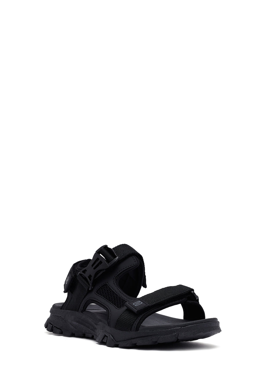 Men's Black Fabric Sandals
