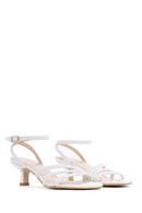 Women's White Low Heel Sandals | Derimod