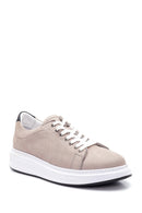 Erkek Gri Nubuk Deri Sneaker | Derimod