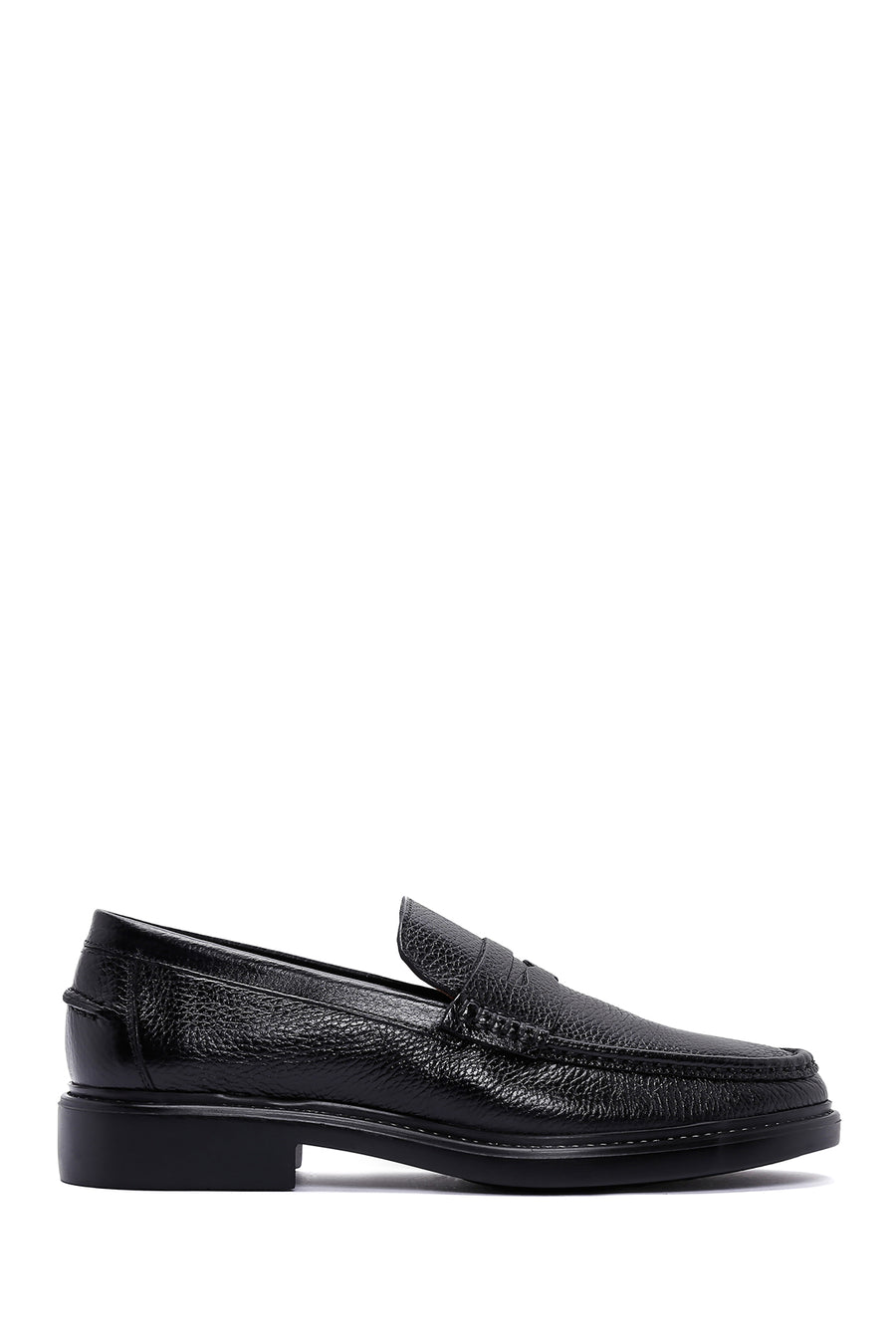 Men's Black Leather Casual Loafer 23WFD6758FT | Derimod