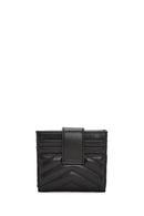 Women's Black Quilted Card Holder | Derimod
