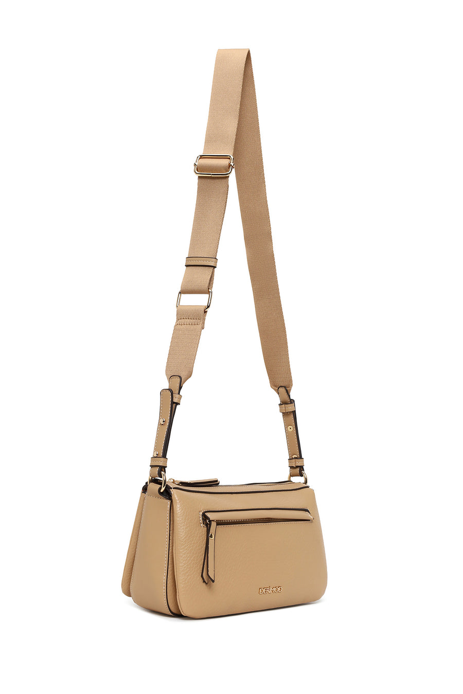 Woman Beige Crossbody Bag