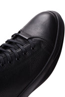 Men's Black Leather High Top Sneaker | Derimod