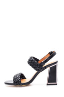 Women's Black Thick Heeled Sandals | Derimod