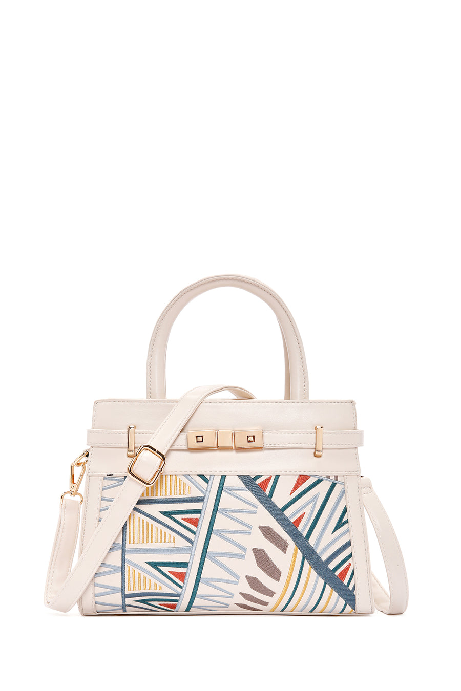 Women's Cream Printed Long Shoulder Bag 26PBD260126 | Derimod
