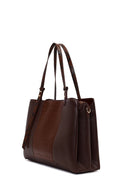Woman Brown Long-Strap Patterned Shoulder Bag | Derimod