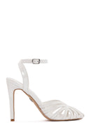 Women's White Ankle Strap Thin Heel Sandals | Derimod