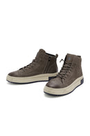 Men's Mink Zippered Nubuck Leather Sports Boots | Derimod