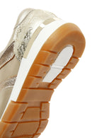 Women's Gold Laced Side Zipper Leather Sneaker | Derimod