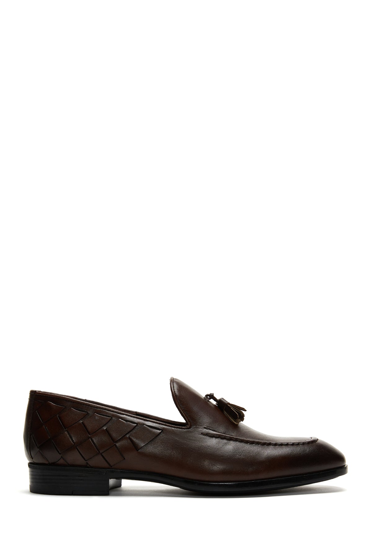 Erkek Deri Örgü Detaylı Klasik Loafer 22SFD614818 | Derimod