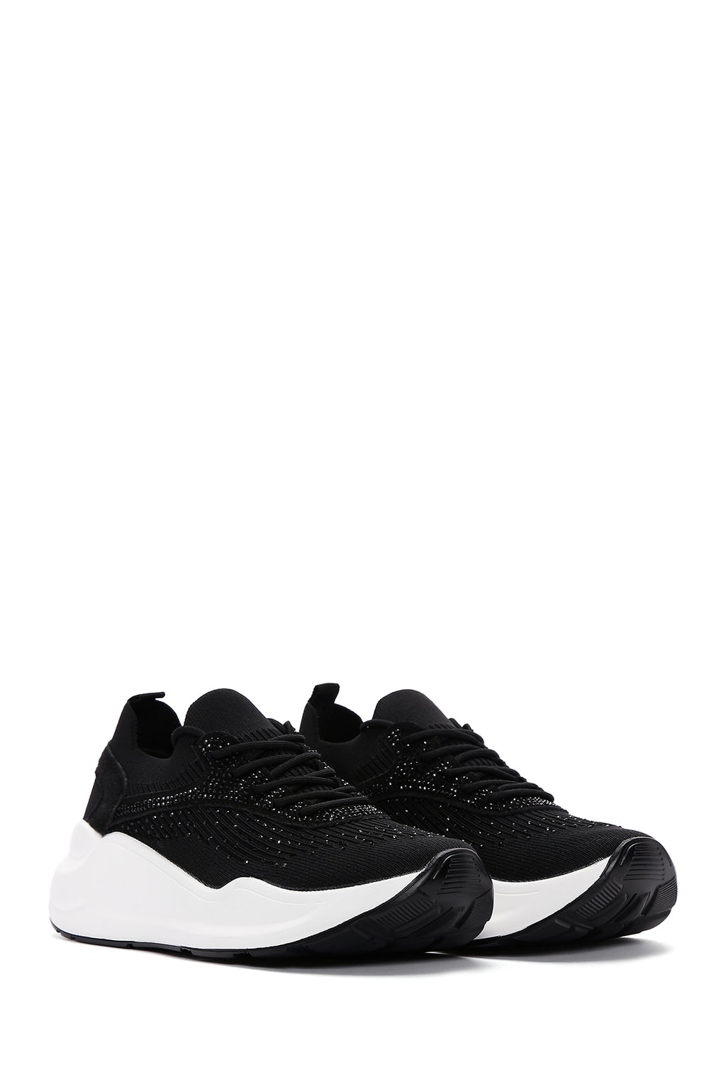 Kadın Siyah Kalın Tabanlı Sneaker