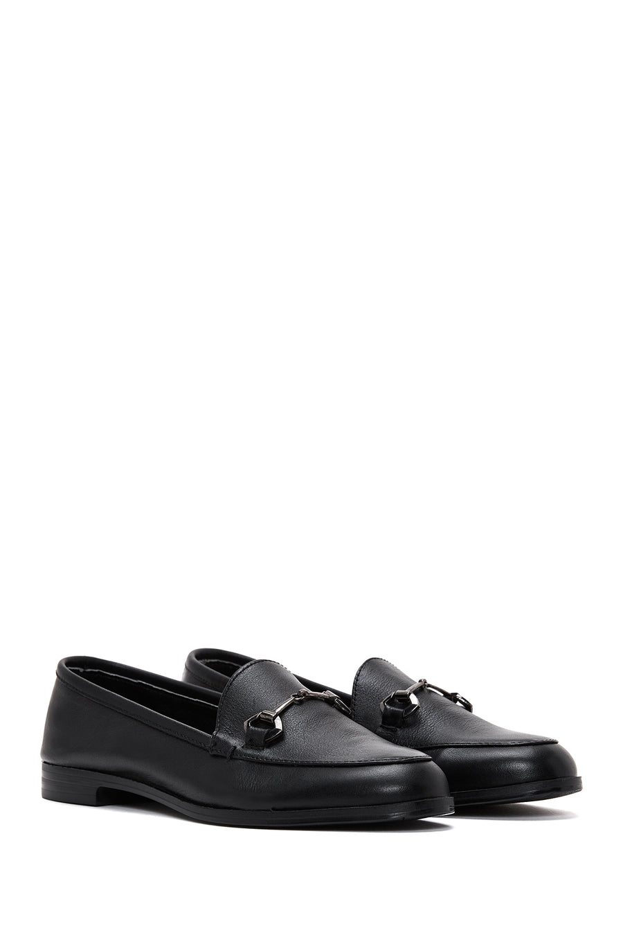 Women's Black Leather Classic Loafer