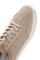 Men's Beige Suede Leather Sneaker | Derimod