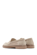 Women's Beige Suede Leather Loafer | Derimod