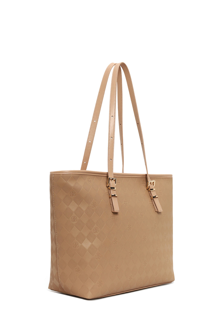 Woman Beige Printed Shoulder Bag