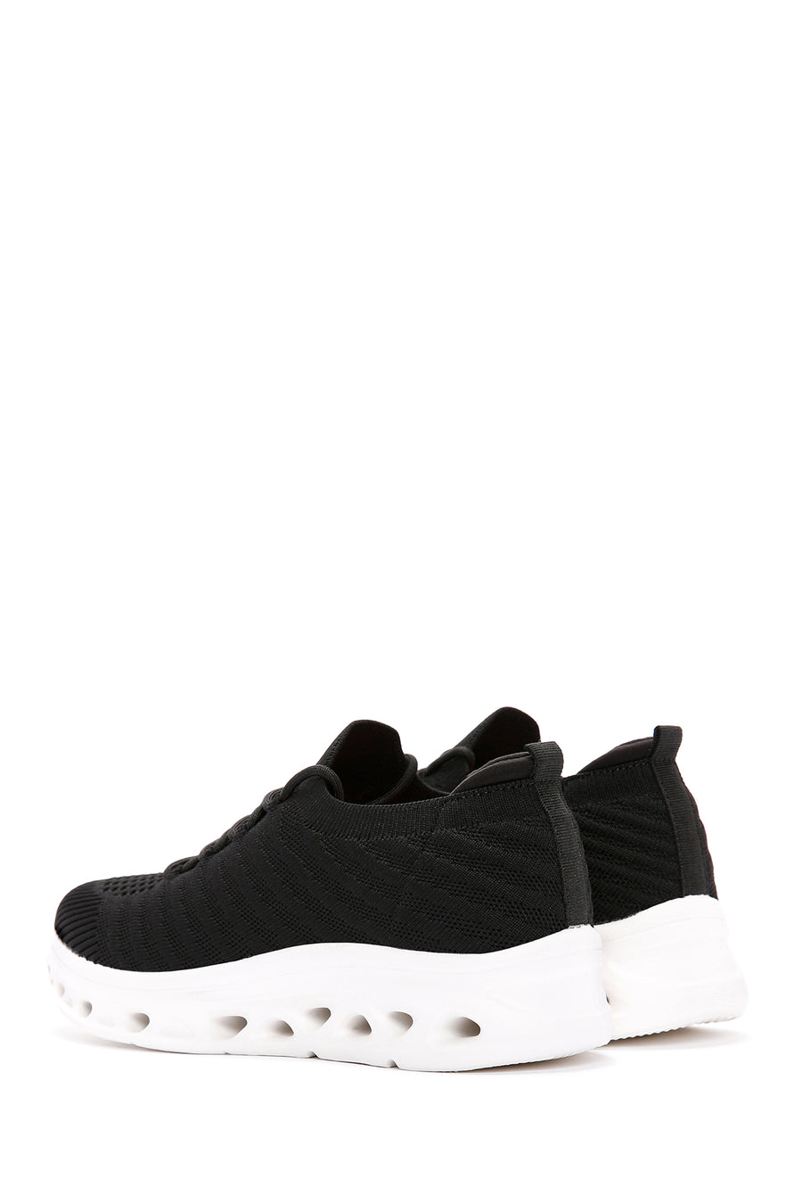 Derimod Zero Women's Black Lace-Up Thick Soled Sneaker