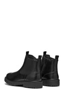 Geox Men's Black Lagorai + Grip Abx Zippered Waterproof Leather Casual Boots | Derimod