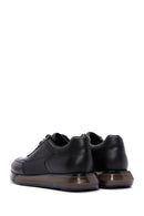 Men's Black Nubuck Leather Sneaker | Derimod