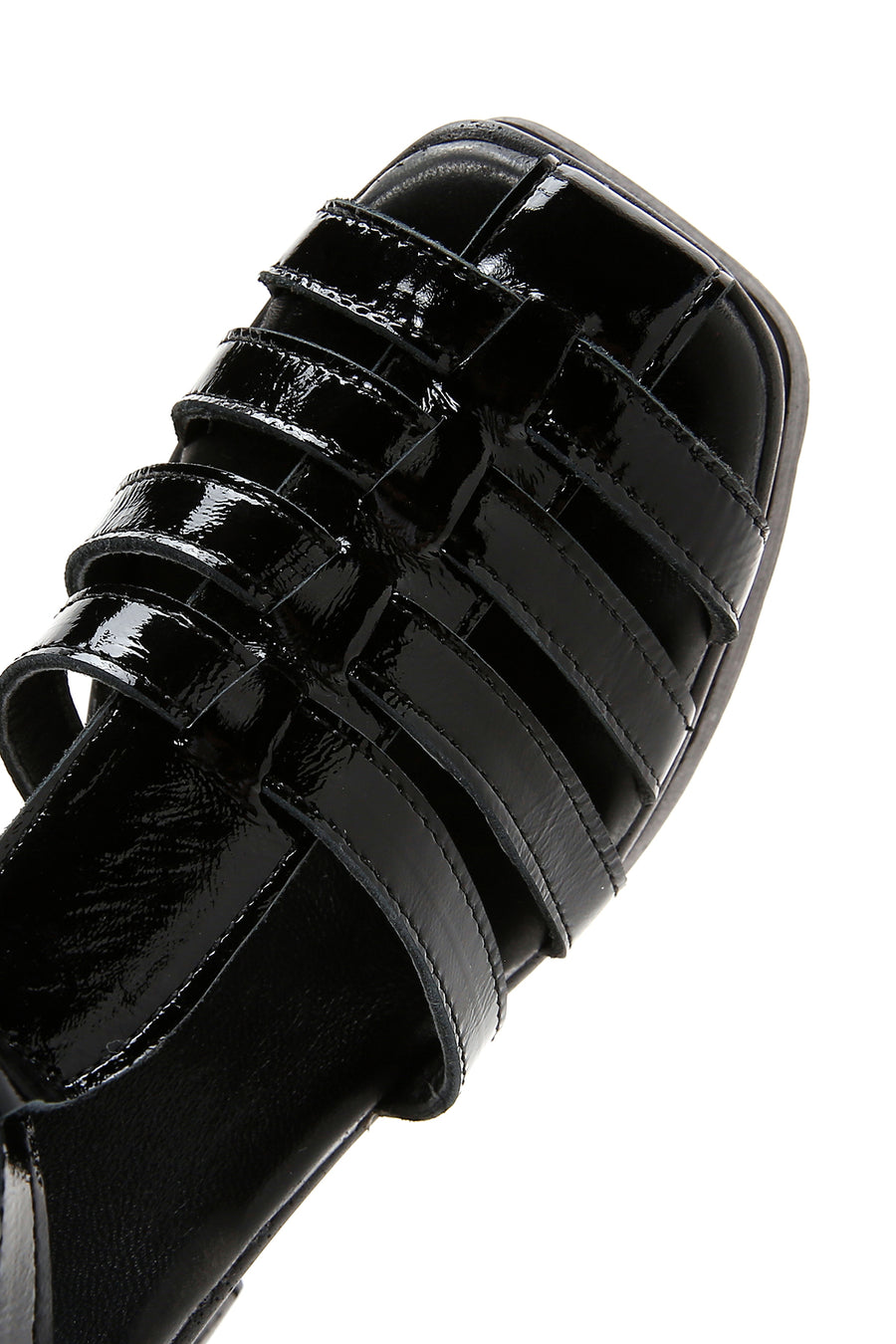 Women's Leather Patent Leather Thick Heeled Platform Sandals