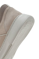 Men's Beige Lace-Up Nubuck Leather Sneaker | Derimod