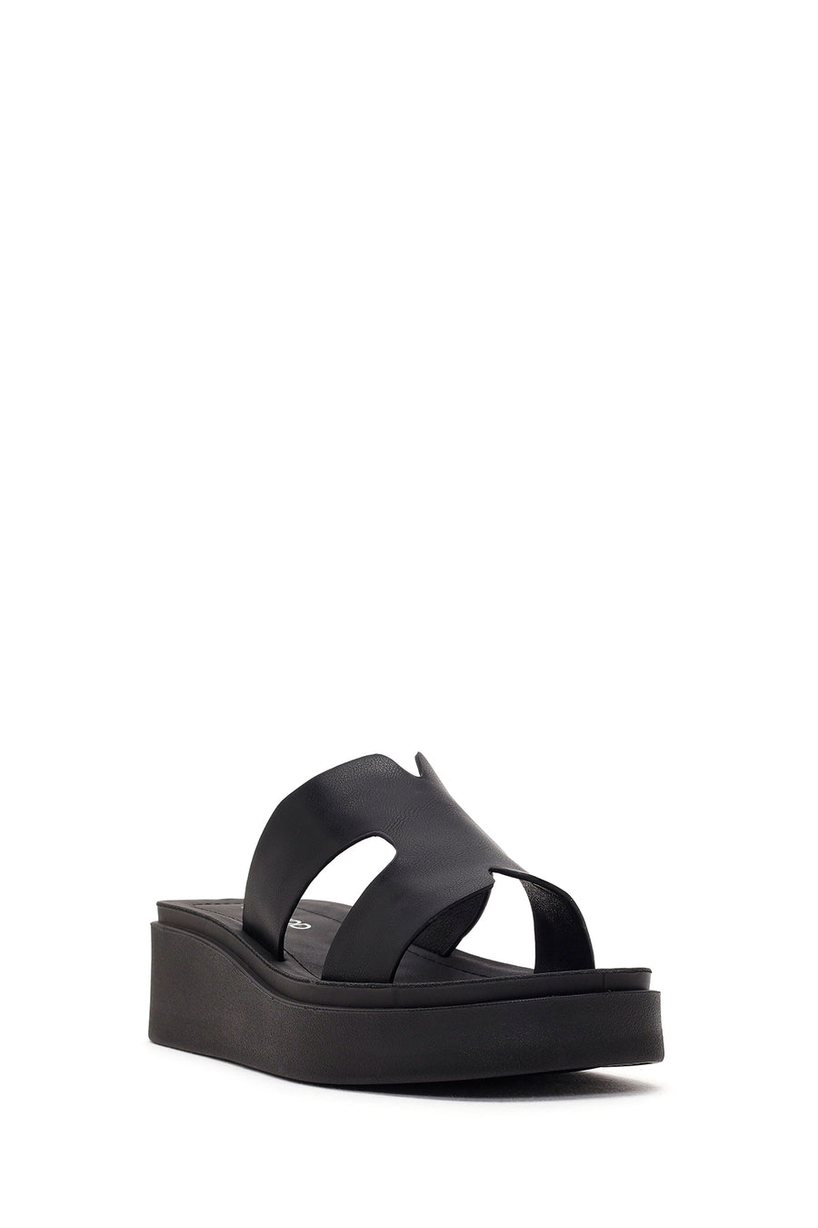 Women's Black Thick Soled Slippers