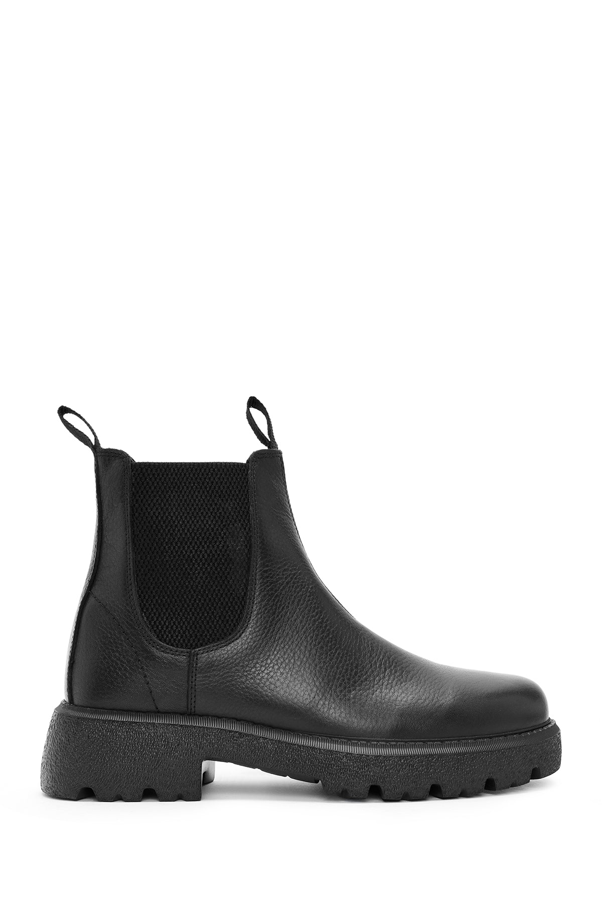 Men's Black Leather Chelsea Boots 24WFD6820FT | Derimod