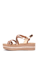 Women's Pink Ankle Strap Thick Soled Sandals | Derimod