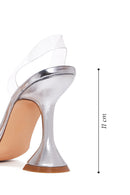 Women's Silver Stone Heeled Shoes | Derimod