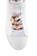 Women's White Leather Chain Sneaker | Derimod