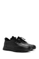 Men's Black Lace-up Leather Sneaker | Derimod