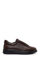 Erkek Kahverengi Deri Sneaker | Derimod