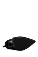 Women's Black High Thin Heeled Suede Leather Classic Boots | Derimod