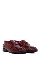 Kadın Bordo Deri Maskülen Loafer | Derimod